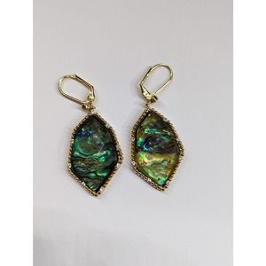 Jill Zaren Gold and Green Drop Earrings